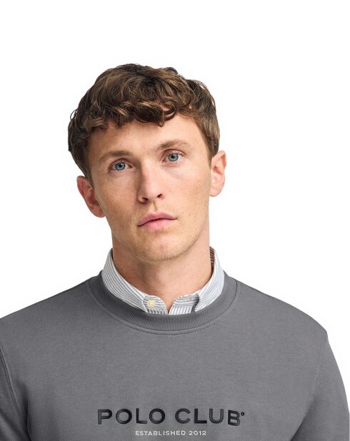 Sweat Est Minimal Title Rubber Ft gris foncé