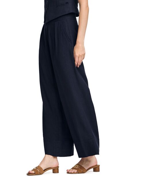 Pantalon en Lin mélangé Deia bleu marine
