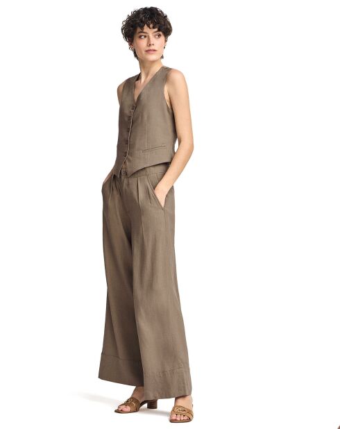 Pantalon en Lin mélangé Deia taupe