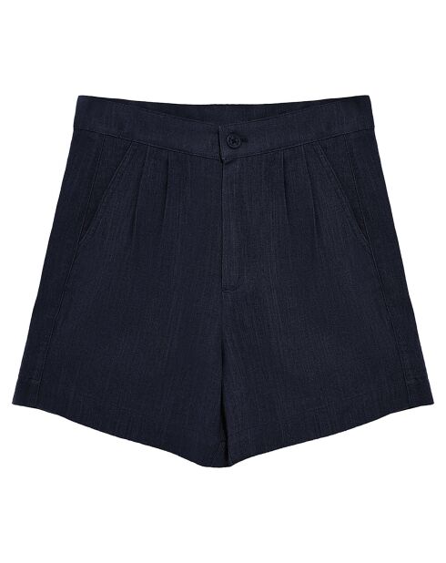 Pantalones cortos Soller en mezcla de lino azul marino