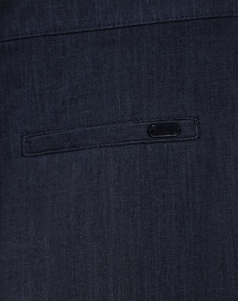 Pantalones cortos Soller en mezcla de lino azul marino