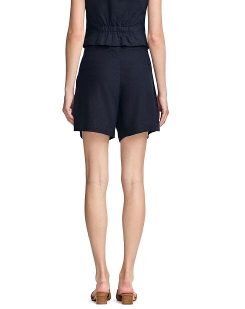 Pantalones cortos Soller en mezcla de lino azul marino