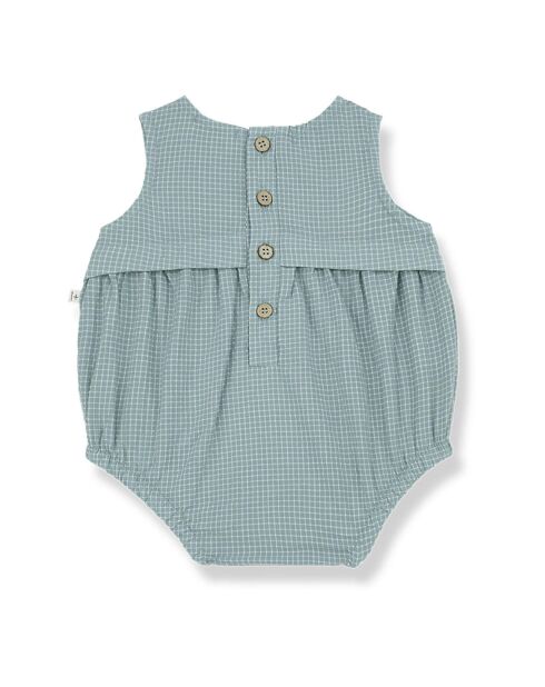 Barboteuse Ugo Seersucker bleu vert
