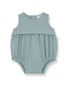 Barboteuse Ugo Seersucker bleu vert