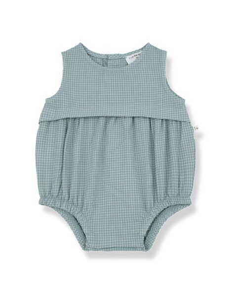 Barboteuse Ugo Seersucker bleu vert