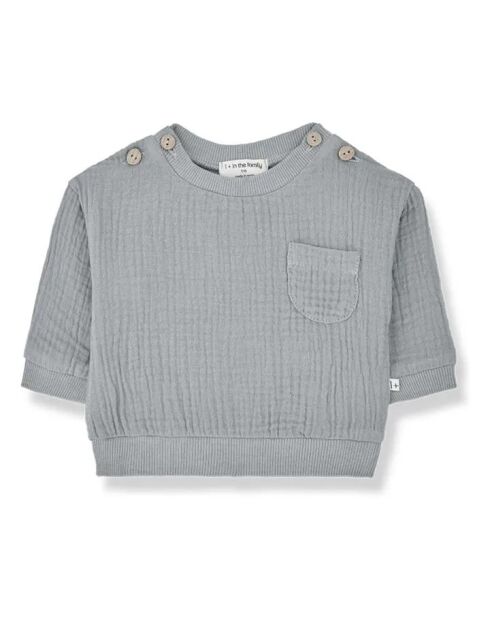 Pull Lorenzo Mousseline gris galet