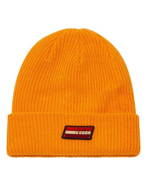 Bonnet côtelé orange
