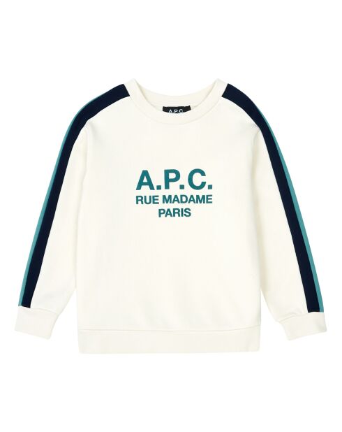 Sweat Jani Coton Bio Ecru vert