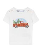 T-Shirt Road Trip blanc/rouille