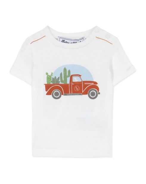 T-Shirt Road Trip blanc/rouille