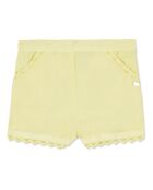 Short Broderie jaune pâle