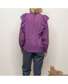 Blouse Albi Vichy Voile de Coton violette