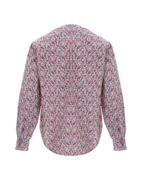 Camicetta con stampa floreale rosa in popeline di topazio