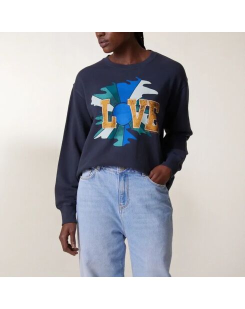 Sweat Sortie Love Coton Bio charbon