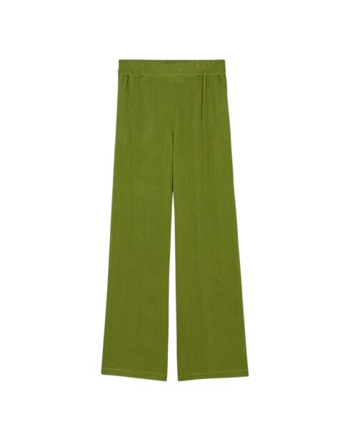 Pantalon Baccarat Laine Double Gaze vert