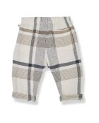 Pantalon à Carreaux  Icaro écru/beige/gris