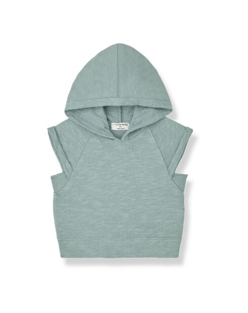 Sweat Sans Manches Peppo bleu vert