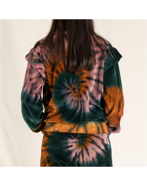 Sweat Velours Tie and Dye Carly multicolore