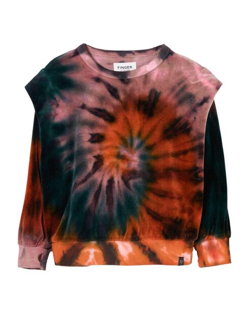 Sweat Velours Tie and Dye Carly multicolore