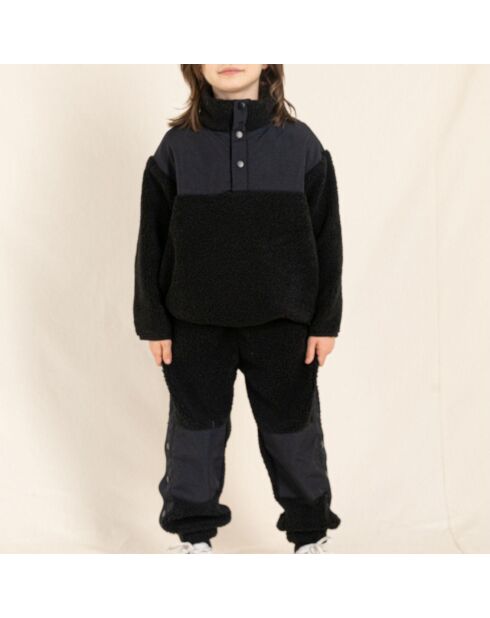 Jogger Sherpa Bi-matière Connie noir