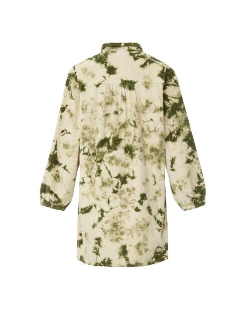 Robe Velours Côtelé Tie and Dye Skeena vert kaki