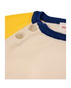 T-Shirt en Maille Bicolore écru/jaune