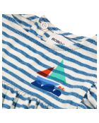Robe en Coton Bio Rayée bleu marine