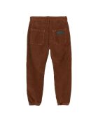 Pantalon Chino en Velours Côtelé Taille Elastique Skater marron