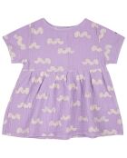 Robe en Gaze de Coton Bio Vagues lilas