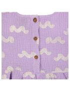 Robe en Gaze de Coton Bio Vagues lilas