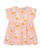 Robe Coton Bio Pélicans rose