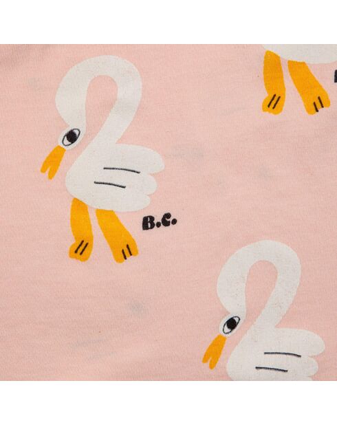 Robe Coton Bio Pélicans rose