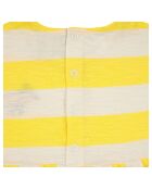 Robe en Coton Bio Rayures jaune