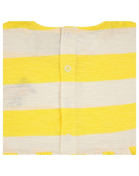 Robe en Coton Bio Rayures jaune