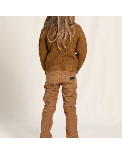 Jean Slim en Velours Côtelé Ewan  camel