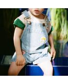 T-Shirt en Coton Bio Poissons Bébé écru/vert
