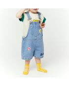 T-Shirt en Coton Bio Poissons Bébé écru/vert