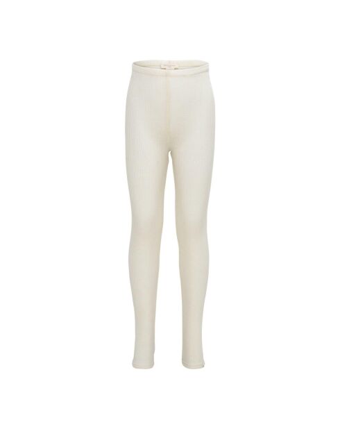 Legging 100% Laine Mérinos Côtelé Arona écru