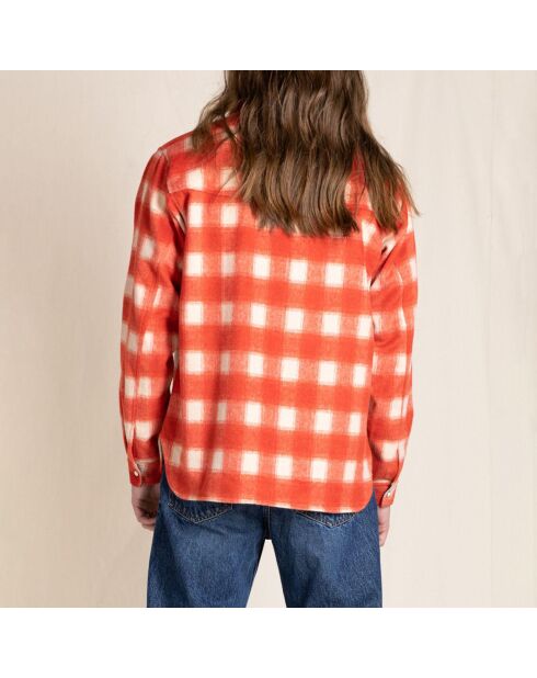 Sur-chemise à Carreaux New Dusk rouge