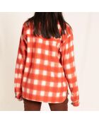 Sur-chemise à Carreaux New Dusk rouge