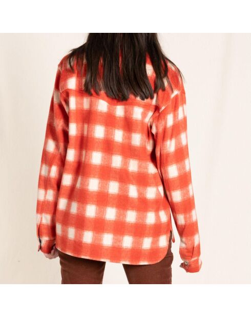 Sur-chemise à Carreaux New Dusk rouge