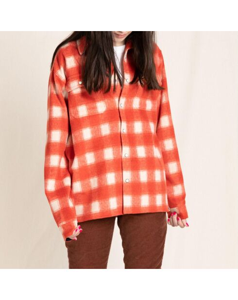 Sur-chemise à Carreaux New Dusk rouge