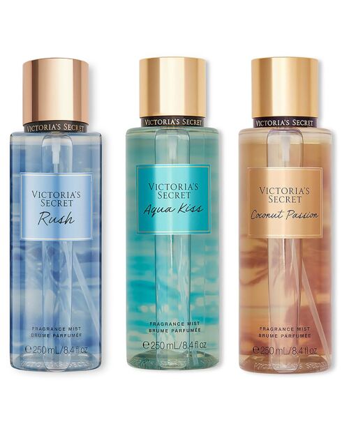 Coffret Floral & Gourmand : Aqua Kiss, Rush, Coconut Passion