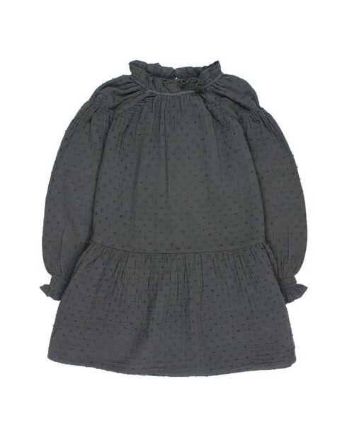 Robe Boble Plumeti gris anthracite