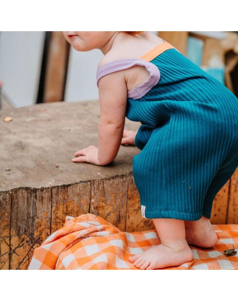 Combishort Kit en Coton Bio bleu vert