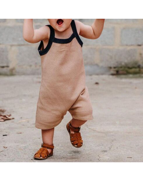 Combishort en Coton Bio Bear  beige