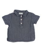Chemise 100% Lin bleu marine