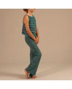 Pantalon Flare Eponge Coton Bio vert