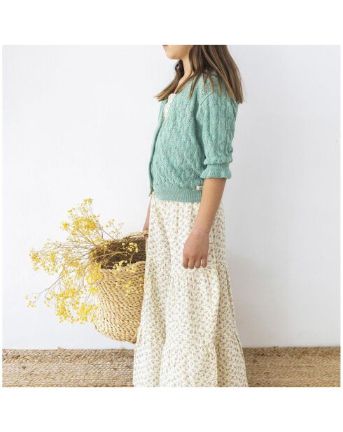 Cardigan en Lin mélangé Romantic vert
