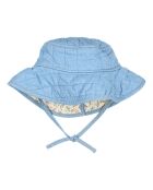 Chapeau Denim en Coton Bio Matelassé bleu jean